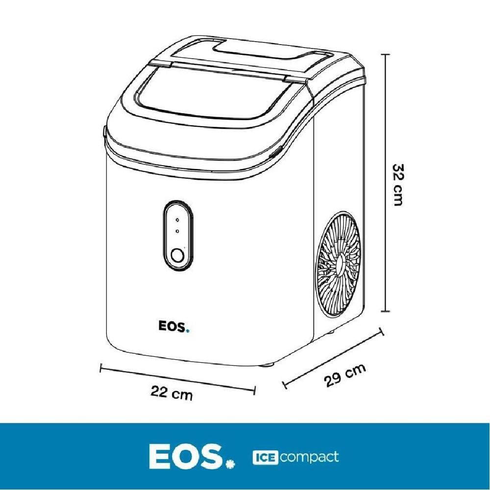 Miniatura Maquina De Gelo 15 Kg Nugget Ice Titanium Preta - Emg05 Eos