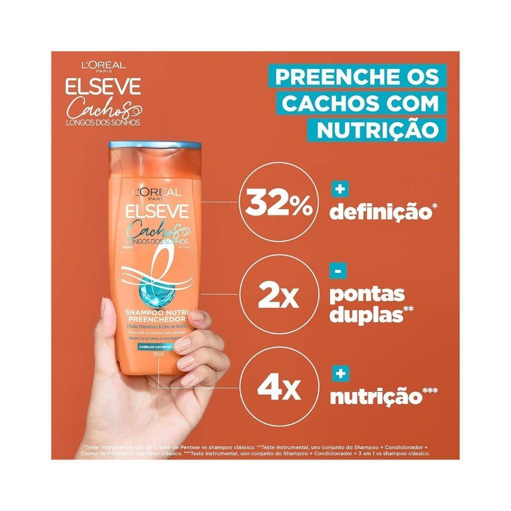 Miniatura Kit Elseve Cachos Dos Sonhos 3 Sh 200Ml+1 Cond 200Ml+1 Creme