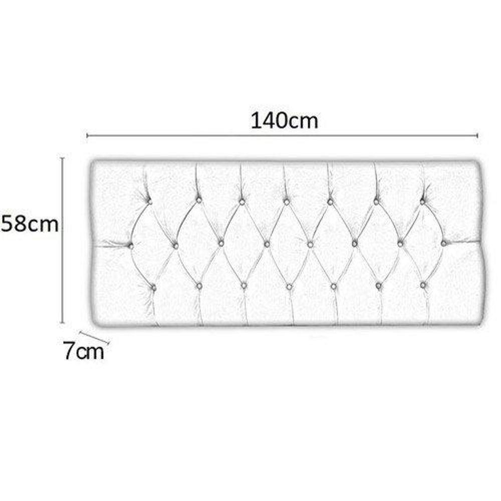 Miniatura Painel Cabeceira Paris Casal Para Cama Box 1,38 Suede Marrom
