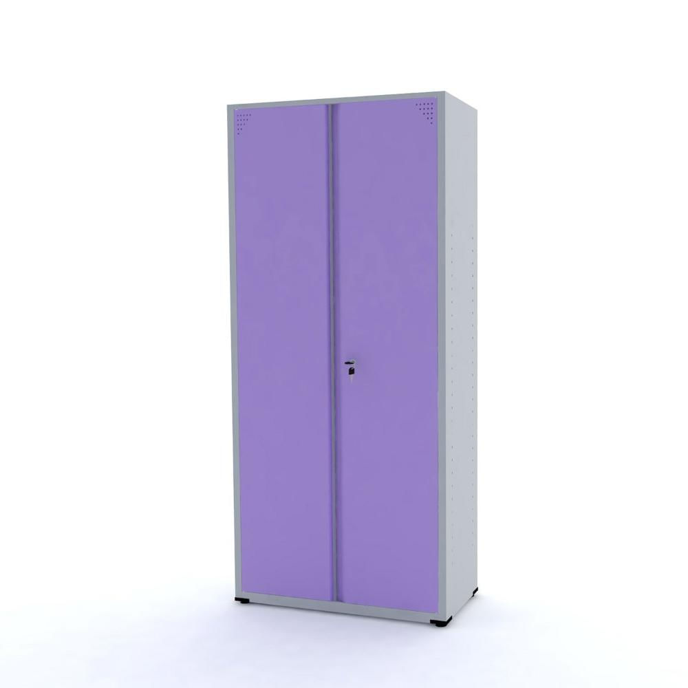 Miniatura Armário de Aço 2 Portas 5 Prateleiras AP408MU Pandin Móveis Cinza/Lilás
