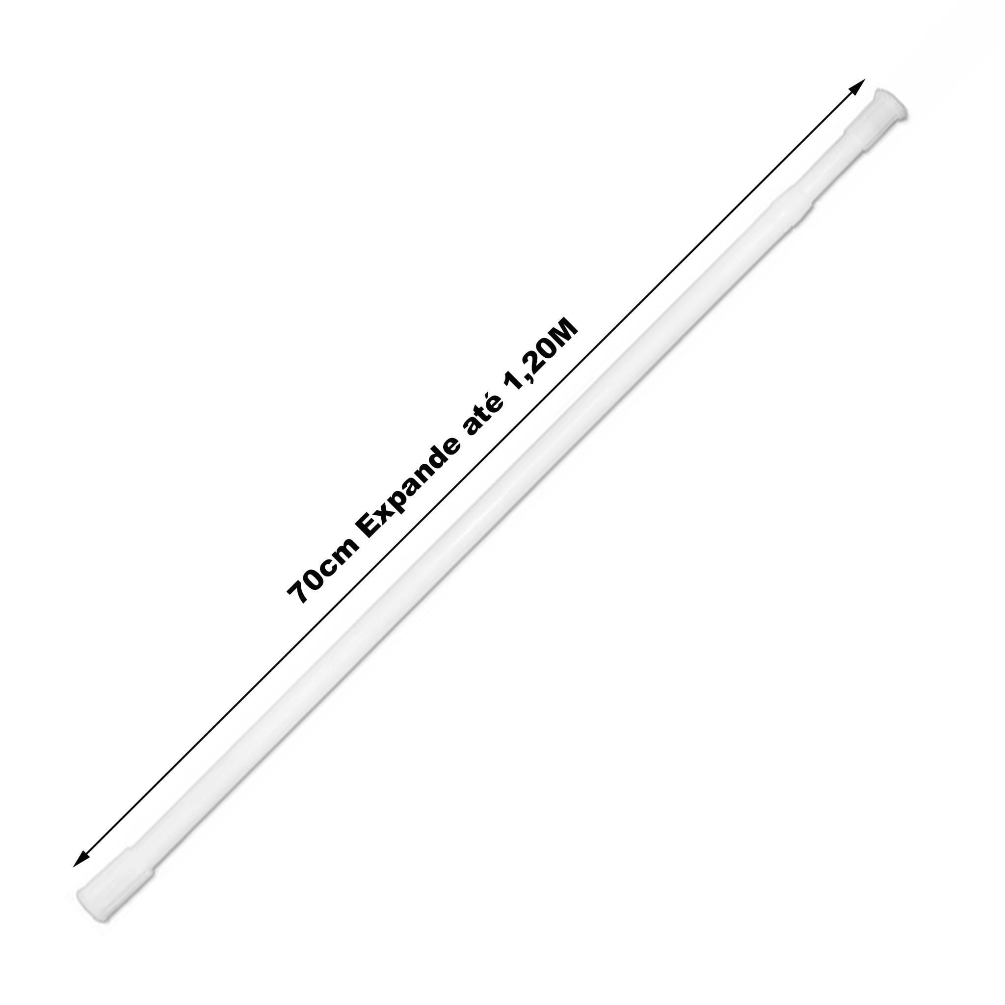 Miniatura Tubo Extensível Multifuncional Branco 70cm até 120cm