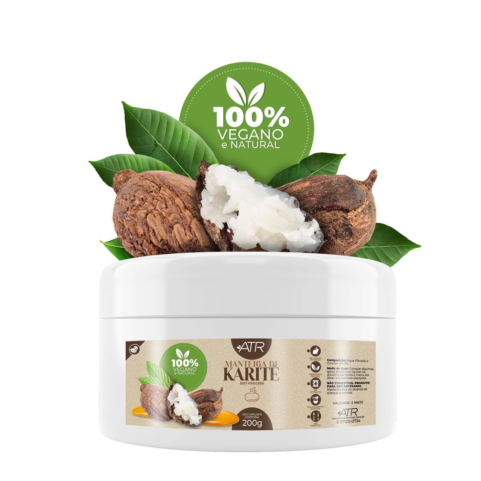 Miniatura Manteiga Vegetal De Karité Pura 100% Natural 200G