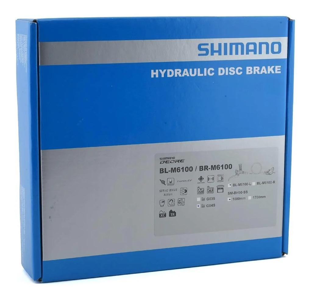 Miniatura Par De Freios Hidráulico A Disco Shimano Deore Bl-M6100