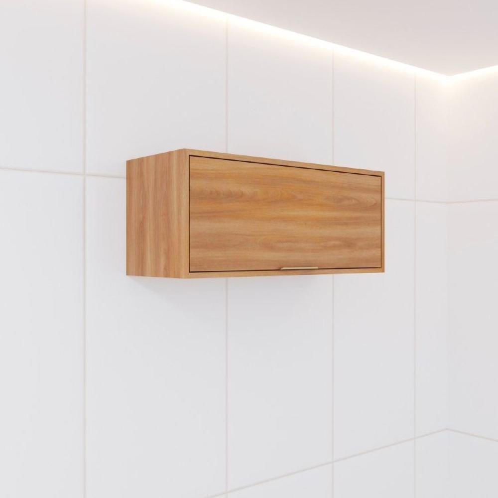 Cozinha Modulada 4 Peças Thalita Moveis Sul Nogal Manchester/Preto
