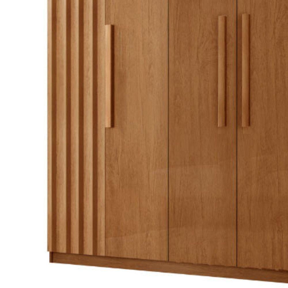 Guarda Roupa Casal Roma Mdf 6 Portas E 2 Gavetas Moderna Naturalle