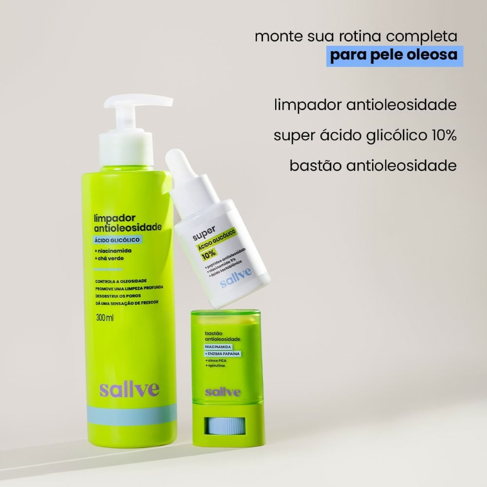 Bastão Facial Antioleosidade Sallve 15g