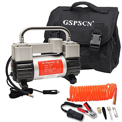 Miniatura GSPSCN Mini Compressor de Ar Elétrico Automotivo 12V 150 PSI 25 A 110220V adaptadores