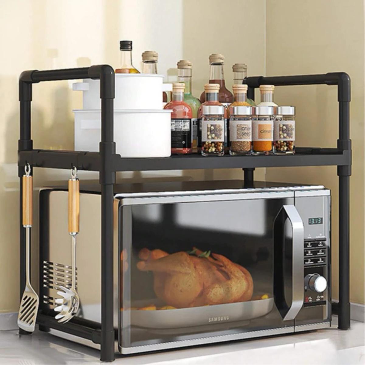 Miniatura Suporte De Mesa Organizador Para Microondas E Alimentos Rack
