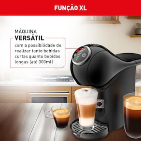 Miniatura Máquina de Café Arno Nescafé Dolce Gusto Genio S Plus DGS2 Multi bebidas, Digital e Automática - Preta 110V