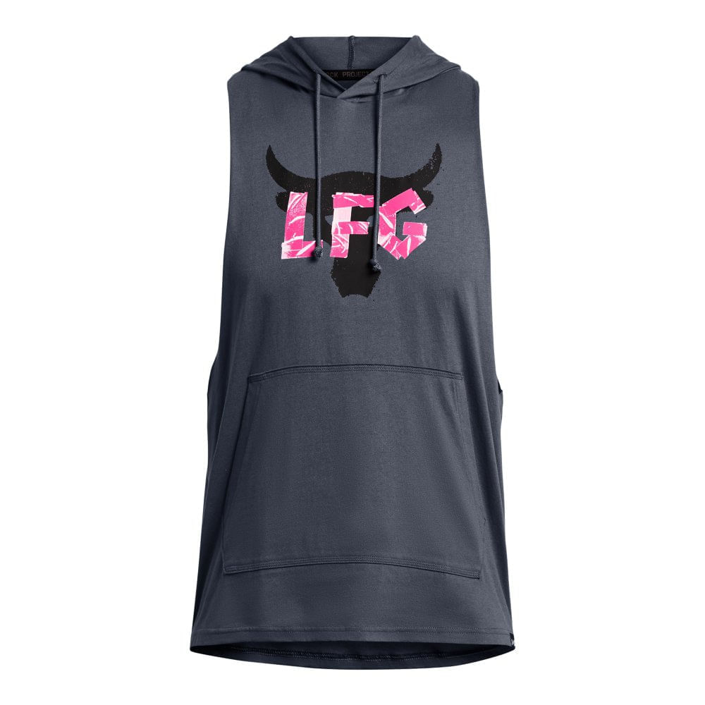 Miniatura Regata de Treino Masculina Under Armour Project Rock LFG Graphic Cinza - M