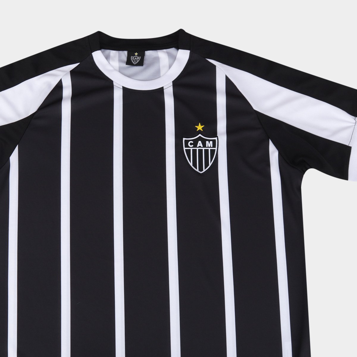 Miniatura Camisa Atlético Mineiro Lotus Stripped Masculina Preto+Branco - EGG
