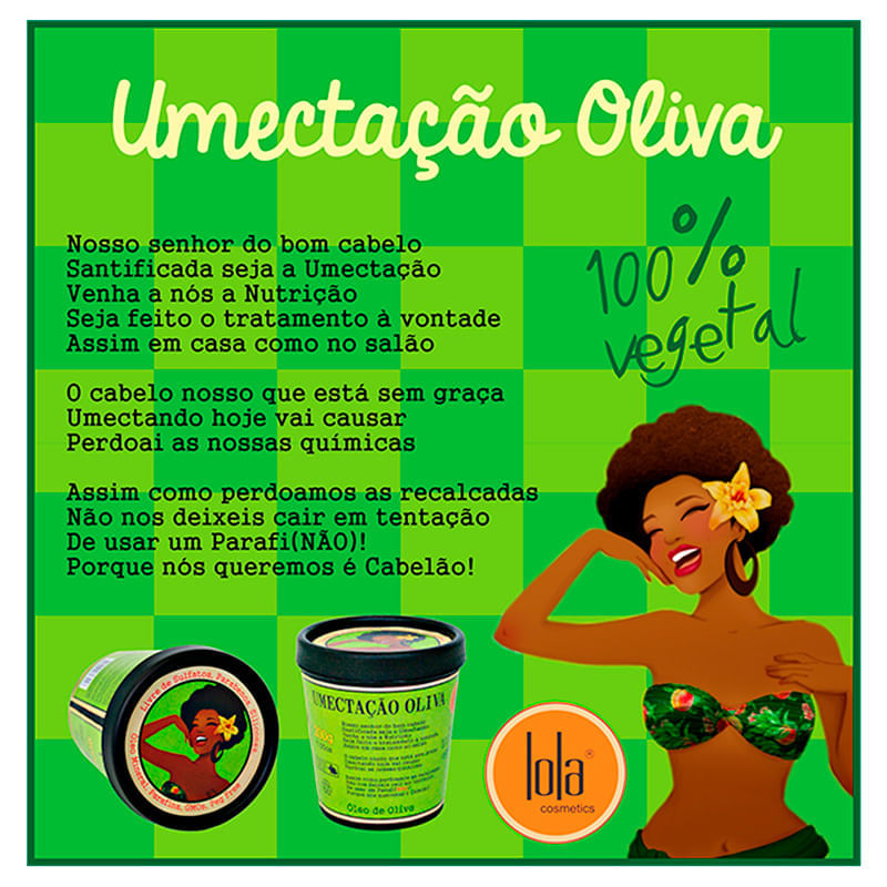 Miniatura Lola Cosmetics Umectação Oliva - Máscara Capilar 200g