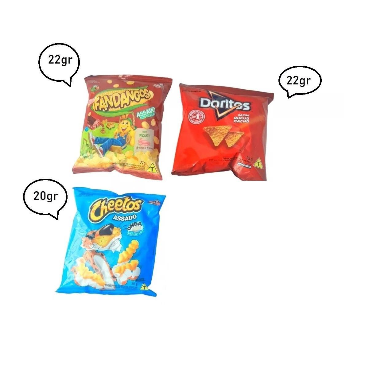 Miniatura Elma Chips Mini Cheetos + Doritos +Fandangos- Kit 80Un
