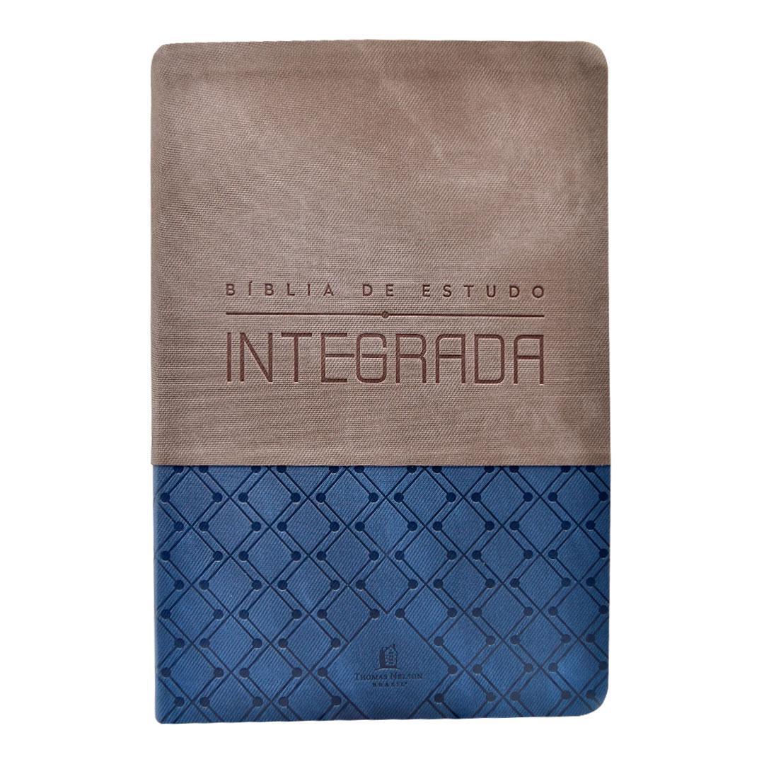 Miniatura Bíblia De Estudo Integrada Nvi Couro Soft Azul E Grafite Thomas nelson - Azul - Formato - Livro - Papel - Bíblia, bíblia de estudo - Por - Thomas Nelson Brasil