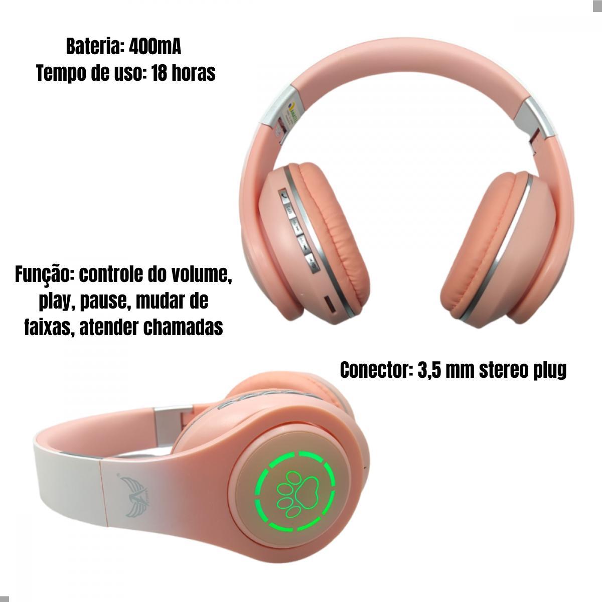 Miniatura Fone Bluetooth Headphone Bluetooth 5.0 Headset Redução Ruído