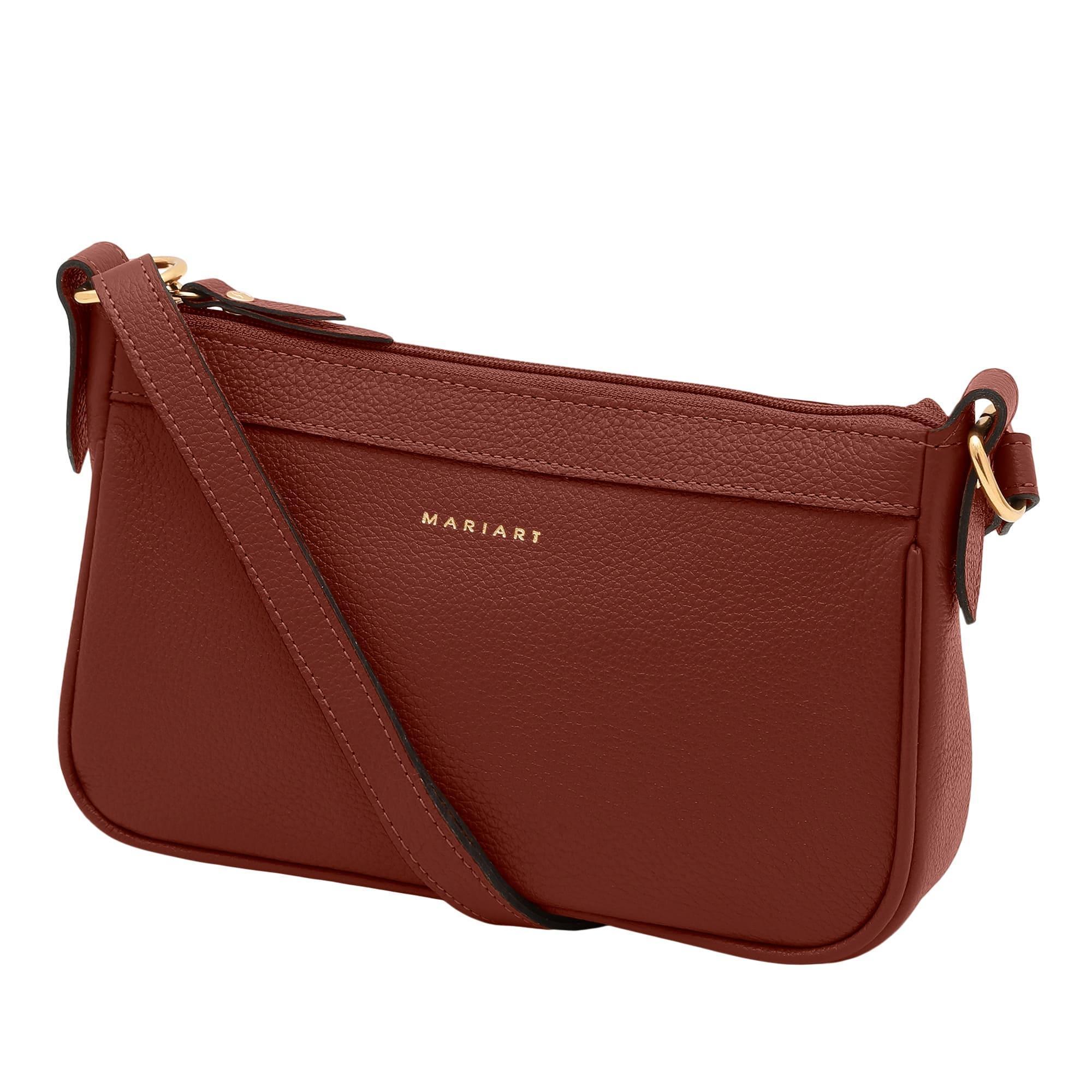 Miniatura Bolsa Mariart Maragogi Couro Feminina Transversal