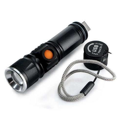 Miniatura Mini Lanterna Led T6 Super Forte Usb Recarregável Portátil