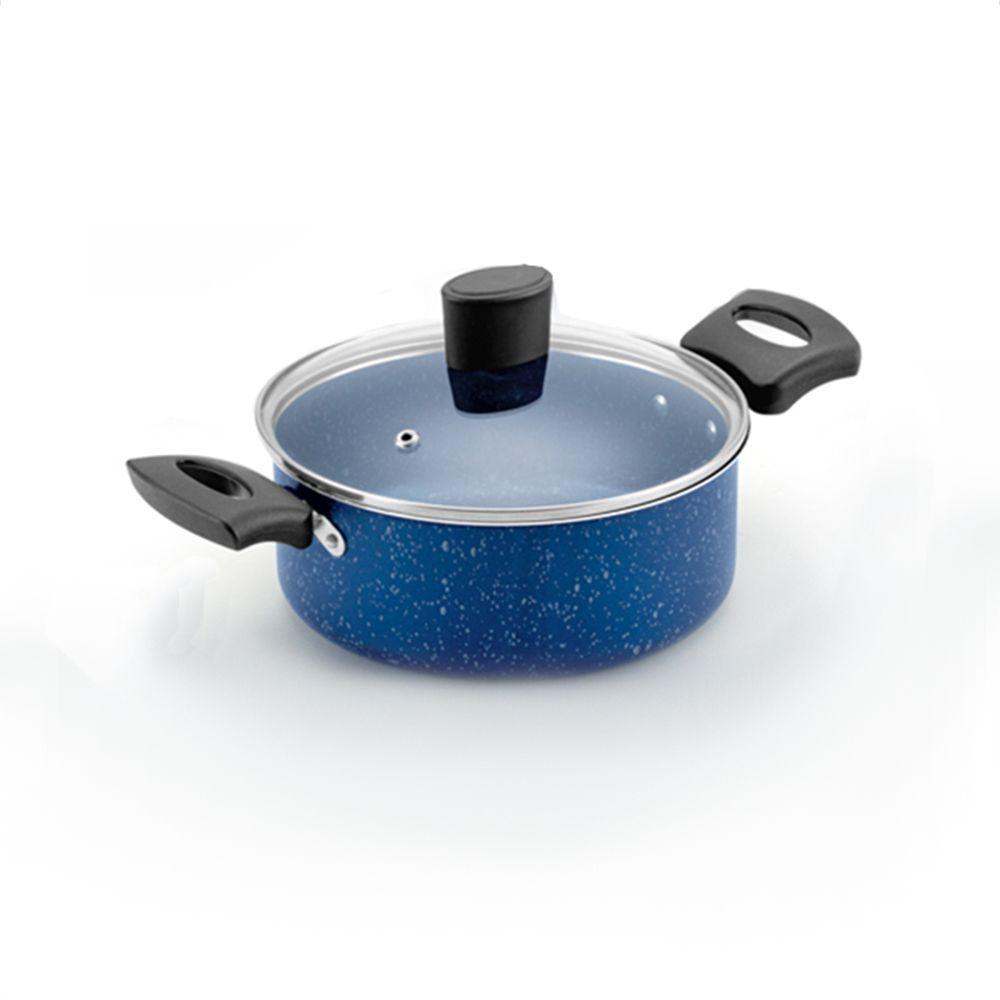 Miniatura Conjunto De Panelas Colore Enjoy 4pçs Antiaderente Alegrete Azul Stone