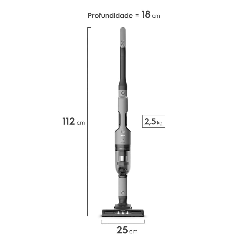 Miniatura Aspirador de Pó Electrolux Ergorapido 2 em 1 Efficient Cyclonic Power com Capacidade de 0,95 Litros - ERG018 Bivolt