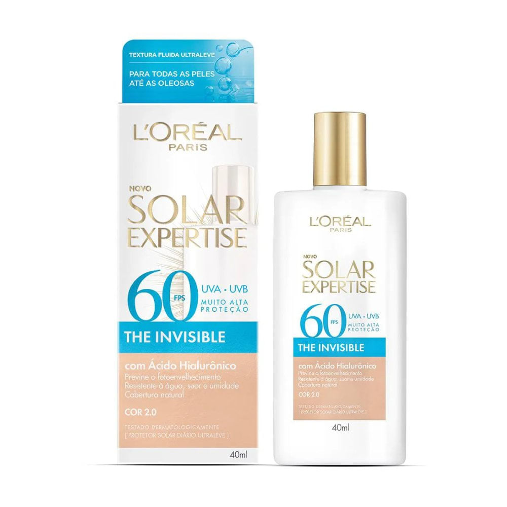 Miniatura Protetor Solar Facial Loréal Paris Solar Expertise The Invisible Cor 2.0 Fps60 40g