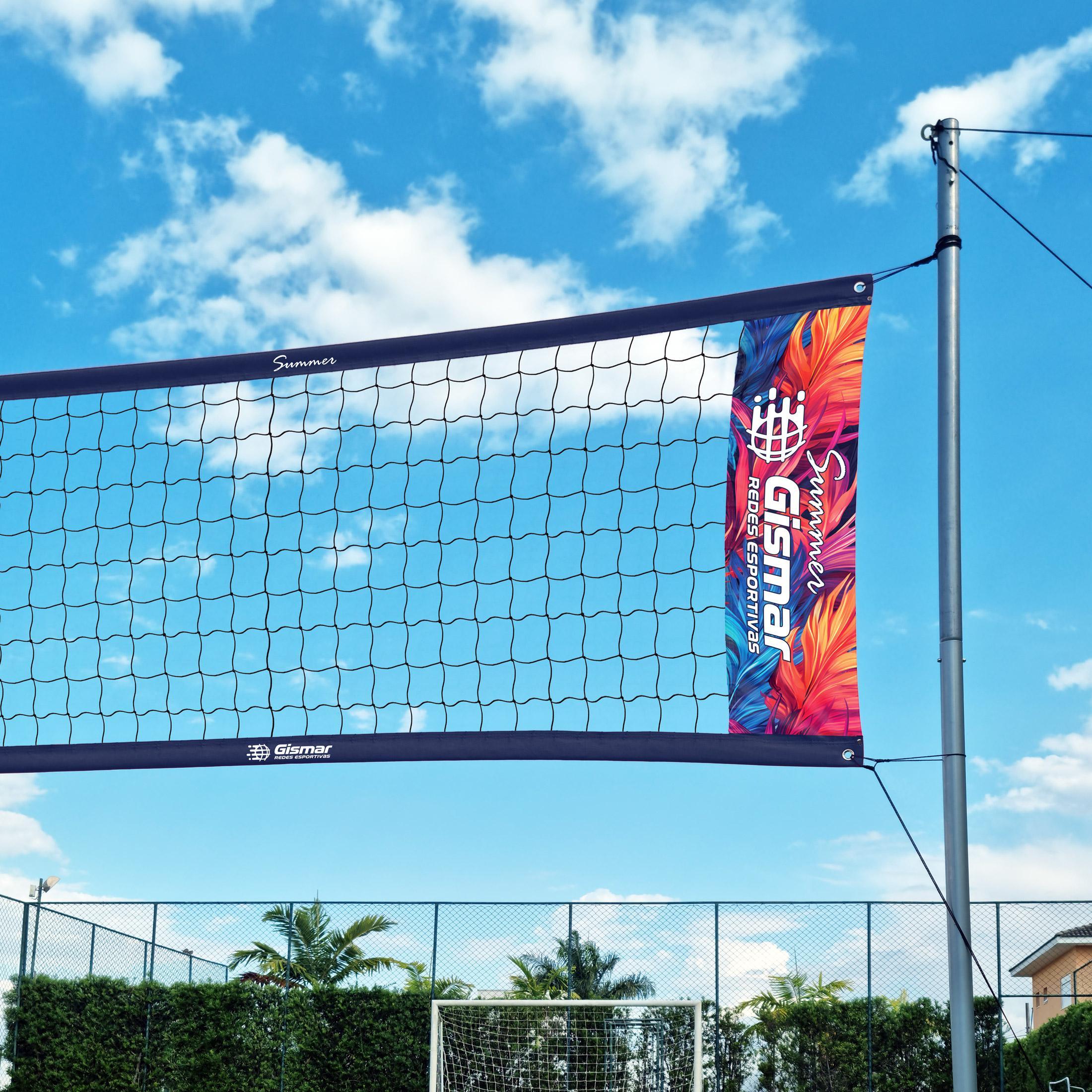 Miniatura Rede Futevôlei Oficial Summer 9,50m x 1,00m - PVC - 2mm