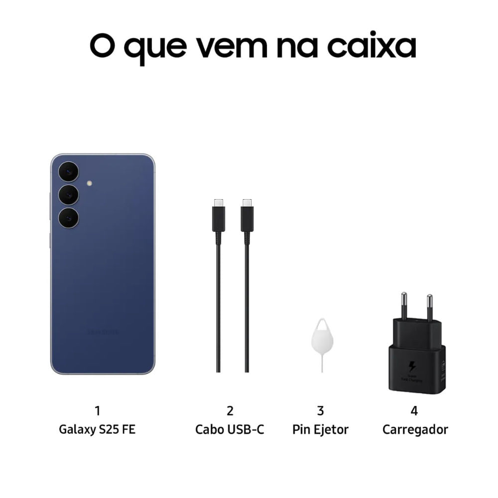 Smartphone Galaxy S25 FE 256GB 8GB Samsung Azul Marinho