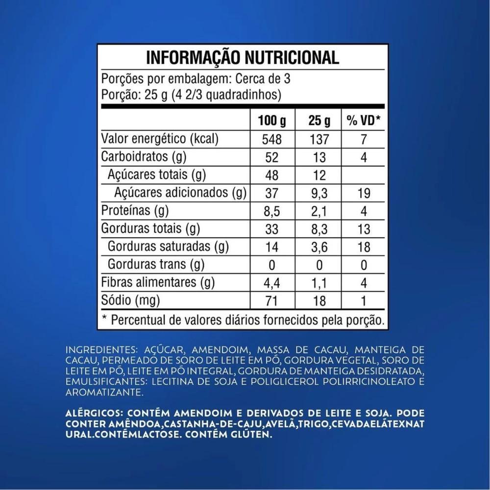 Miniatura Chocolate Shot Com Amendoim Lacta Kit 10 Barras De 80G
