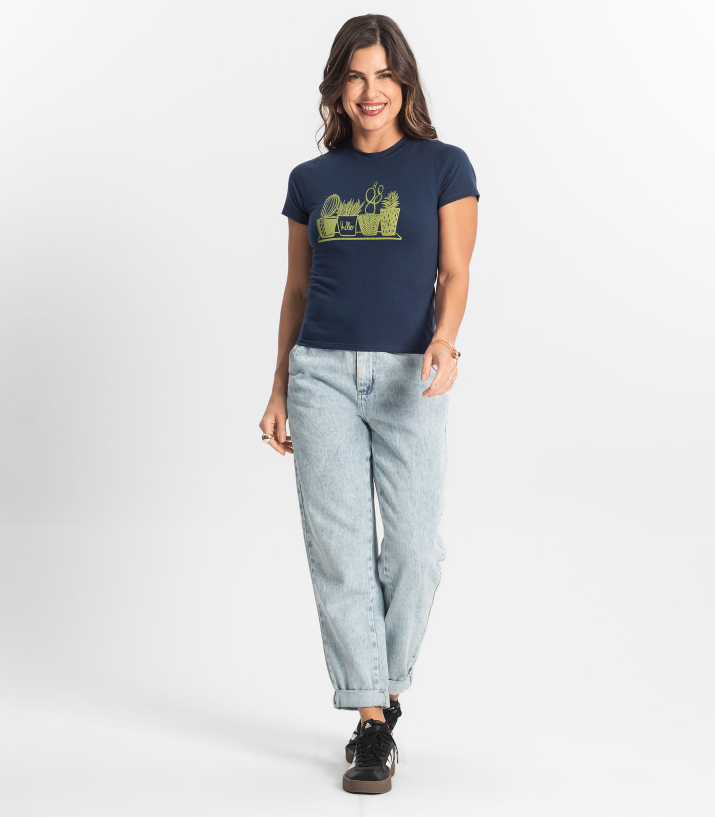 Miniatura Blusa T-Shirt Feminina Estampada Select Azul P