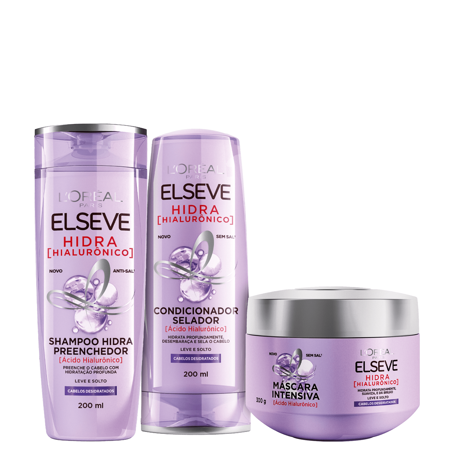 Miniatura Kit Elseve L'Oréal Paris Hidra Hialurônico Trio (3 Produtos)