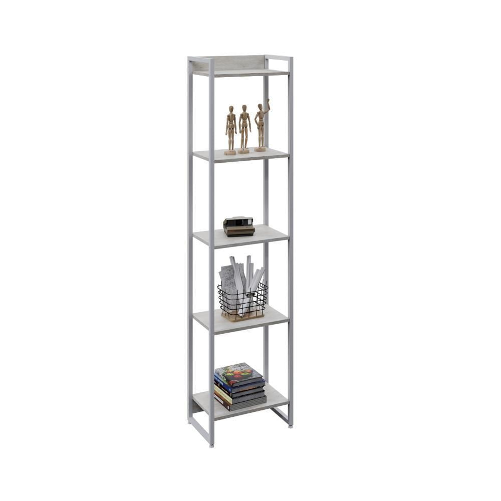 Miniatura Estante Dynamica 45x30x187cm C/05 Prateleiras Snow / Est.branca Snow / Est.branca