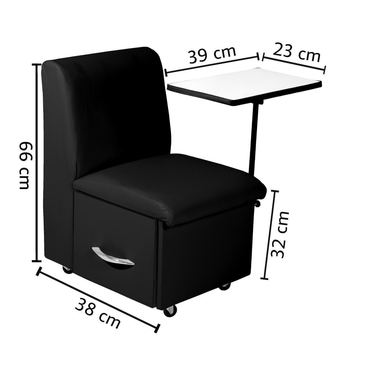 Miniatura Cadeira Para Manicure Cirandinha E Ciranda Preto