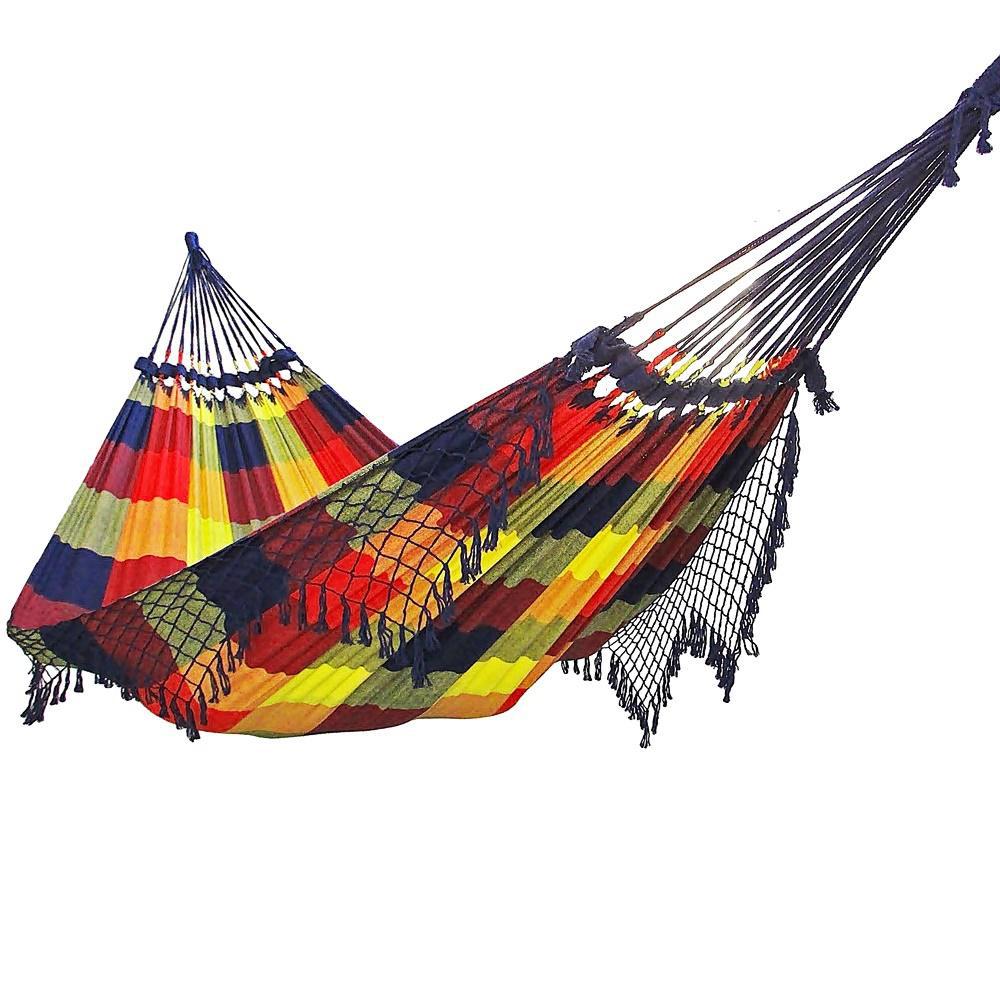 Miniatura Rede De Dormir Descanso 100% Algodão Colorida 390cm - Colorida - Caixa - Rede de descanso - Descanso - 150cm - Redes de dormir - Algodão - Colorido - 180kg - Cama