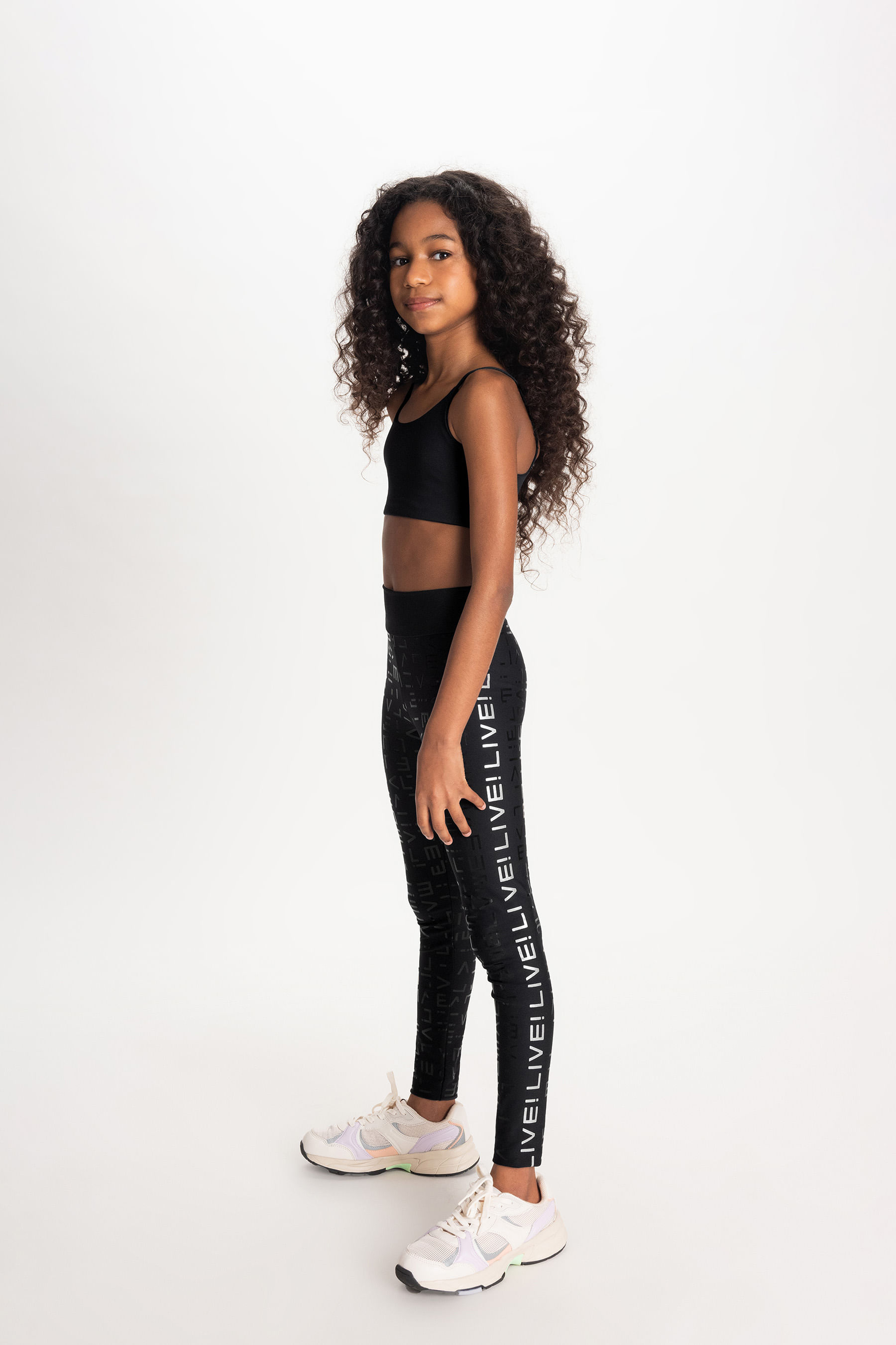 Miniatura Legging LIVE! Holographic Kids - Preto - LIVE! Preto - 10
