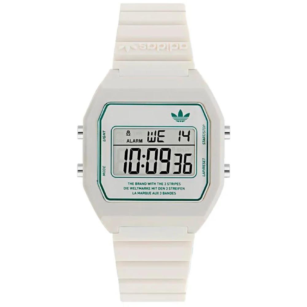 Miniatura Relógio Adidas Street Digital Two AOST23557 Branco