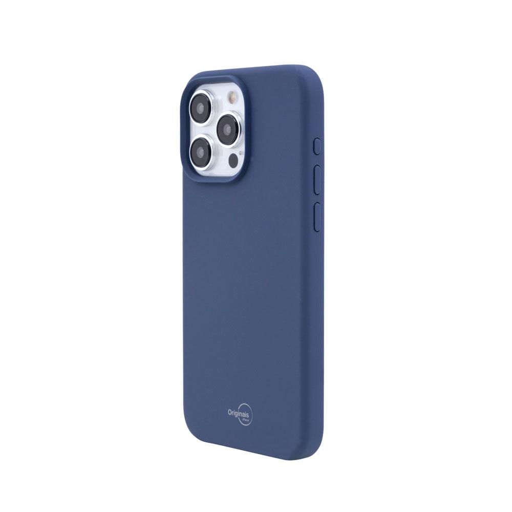Capa iPhone 15 Pro Max iPlace, Beagá, Silicone Azul Petróleo