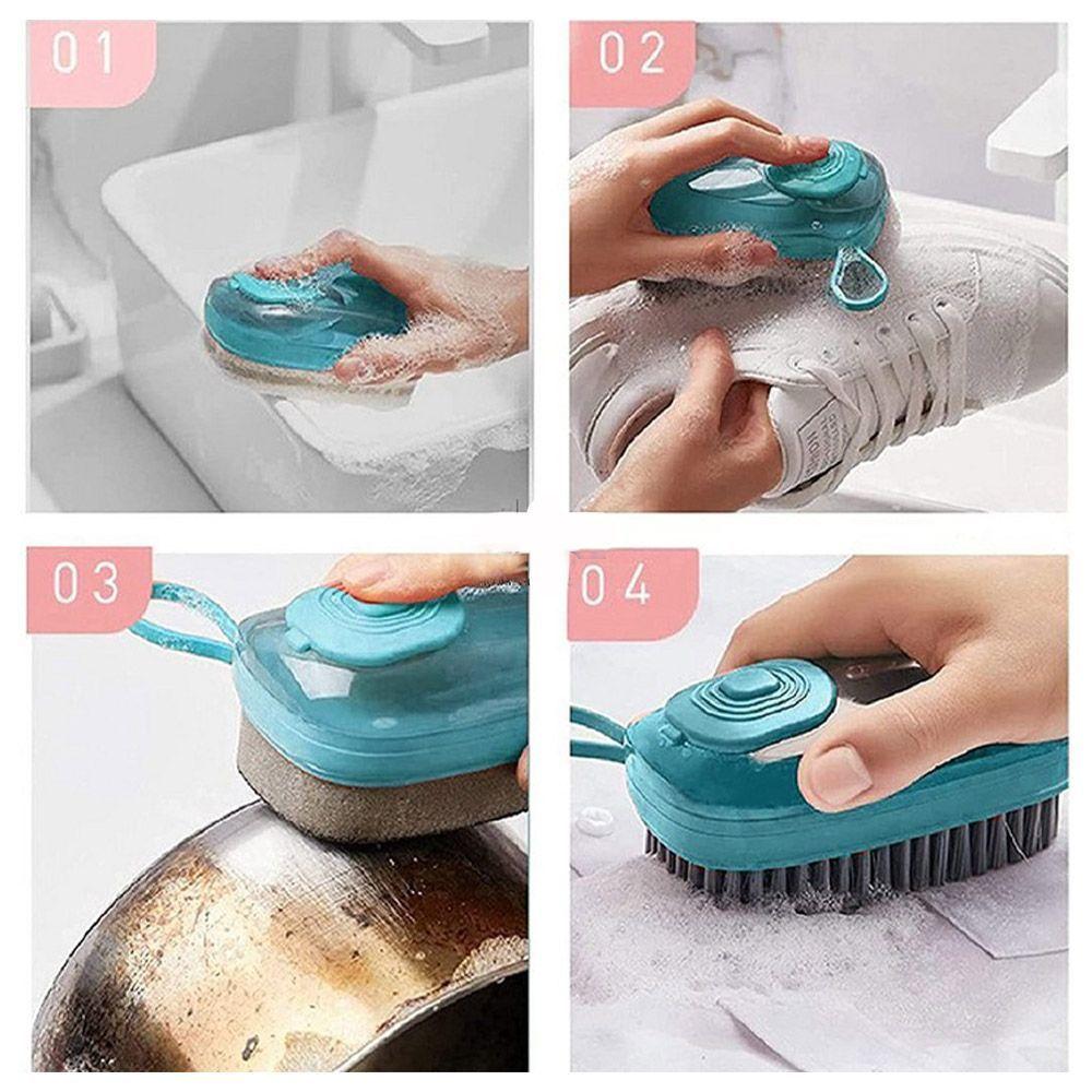 Escova Dispenser Limpeza Multifuncional 3 Em 1
