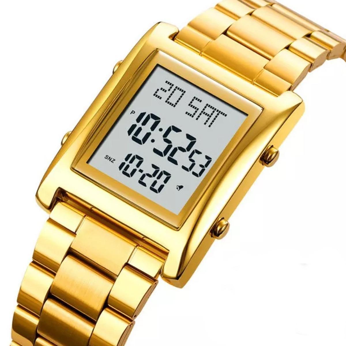 Miniatura Relógio Masculino Skmei Digital 1812 Dourado