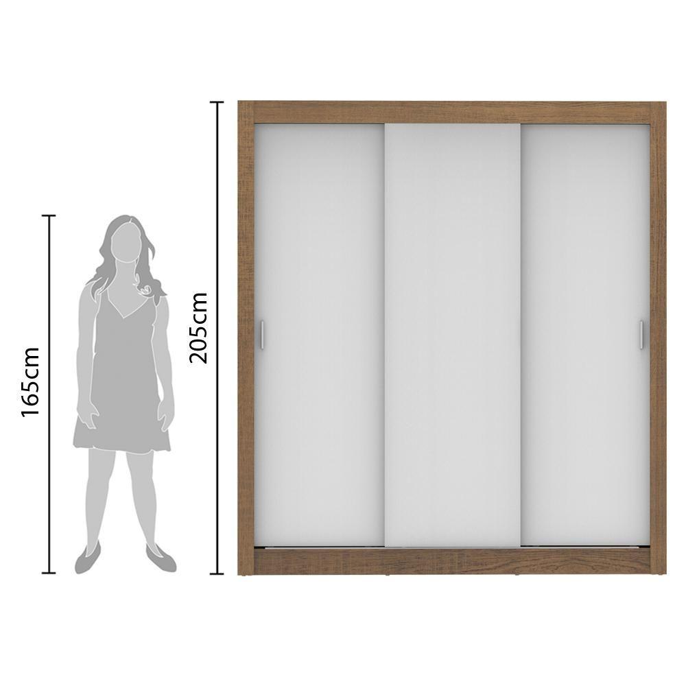 Guarda Roupa Lyon Plus 3 Portas de Correr e 4 Gavetas Madesa