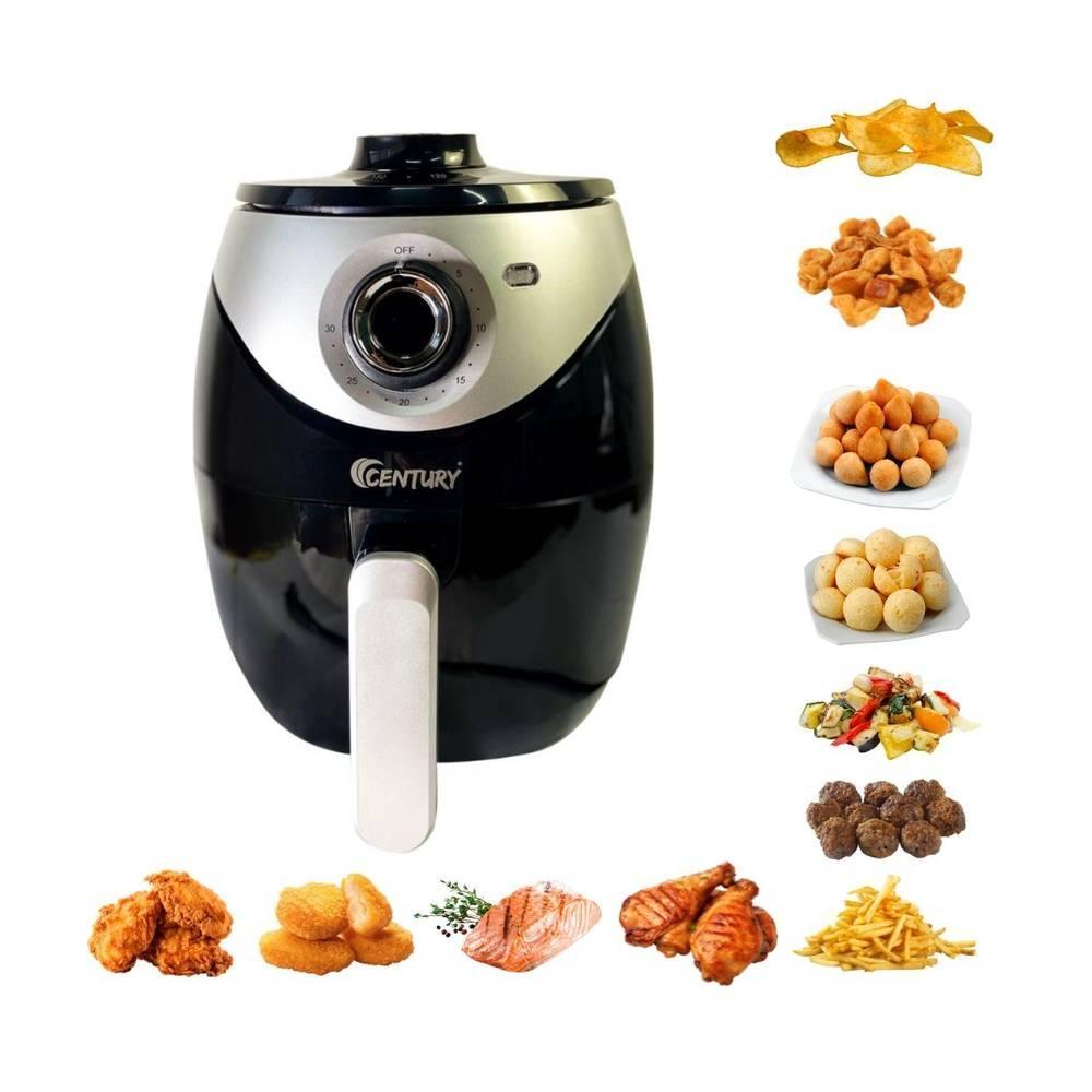 Miniatura Fritadeira Elétrica 127V Air Fryer Preto 3,8 Lts Com Timer