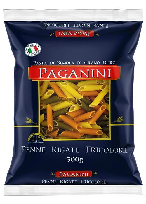 Miniatura Kit 2 Macarrão Penne Rigate Tricolore Paganini 500G