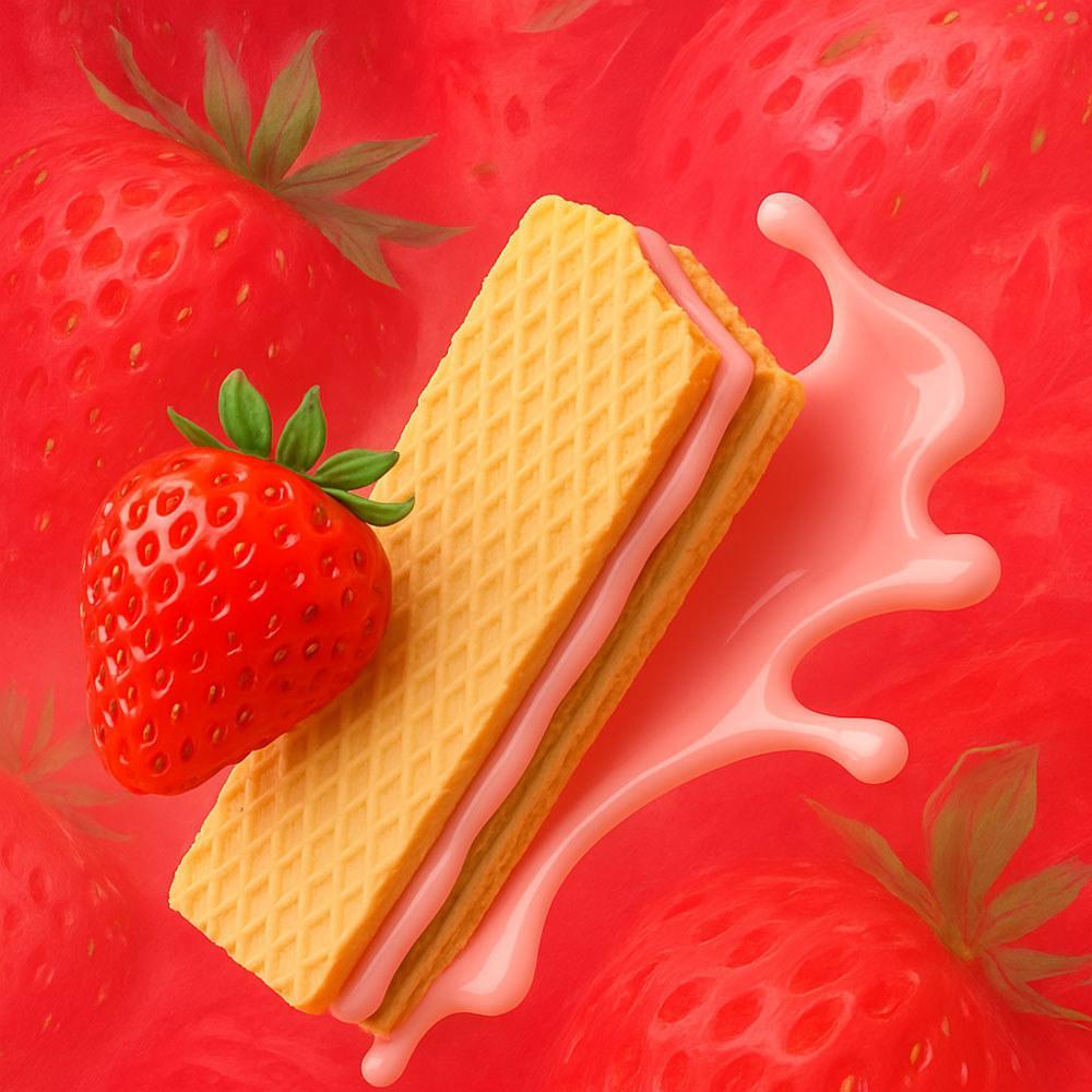 Miniatura Biscoito Wafer Bauducco Morango Kit 36 Pacotes De 140G