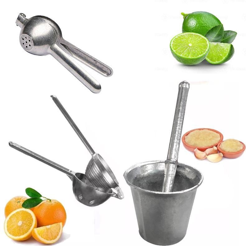 Miniatura Espremedor Suco Laranja Limão Pilão Socador Alho Alumínio