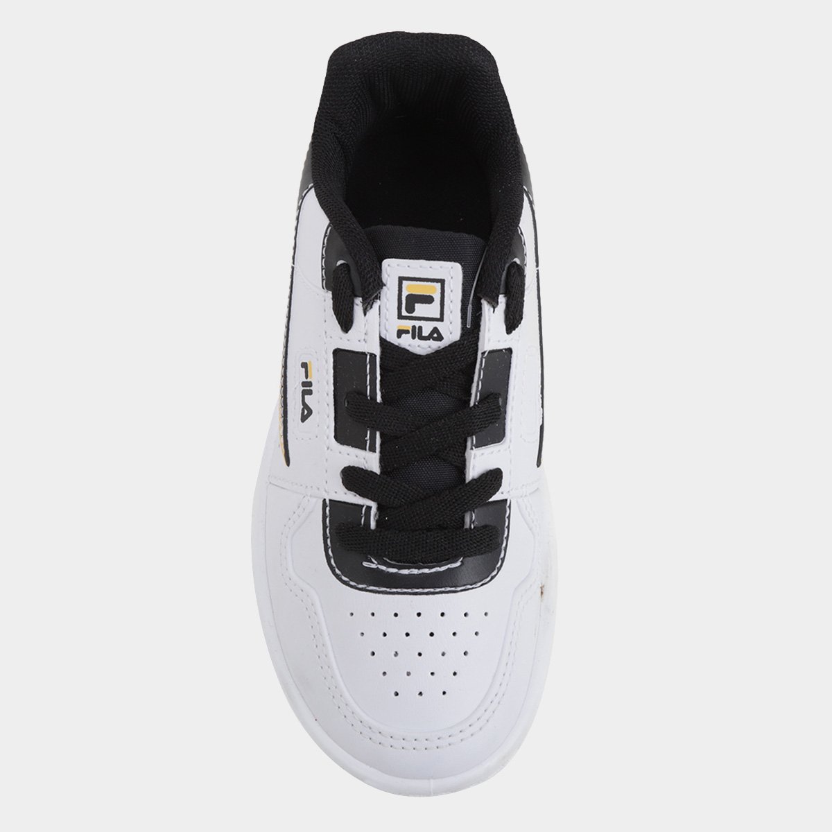 Miniatura Tênis Infantil Fila Arcade Unissex Branco+Preto - 29