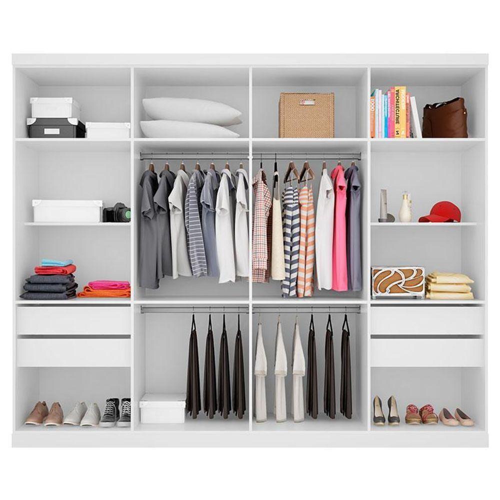 Miniatura Guarda Roupa Casal Prime 1684 Branco - Araplac