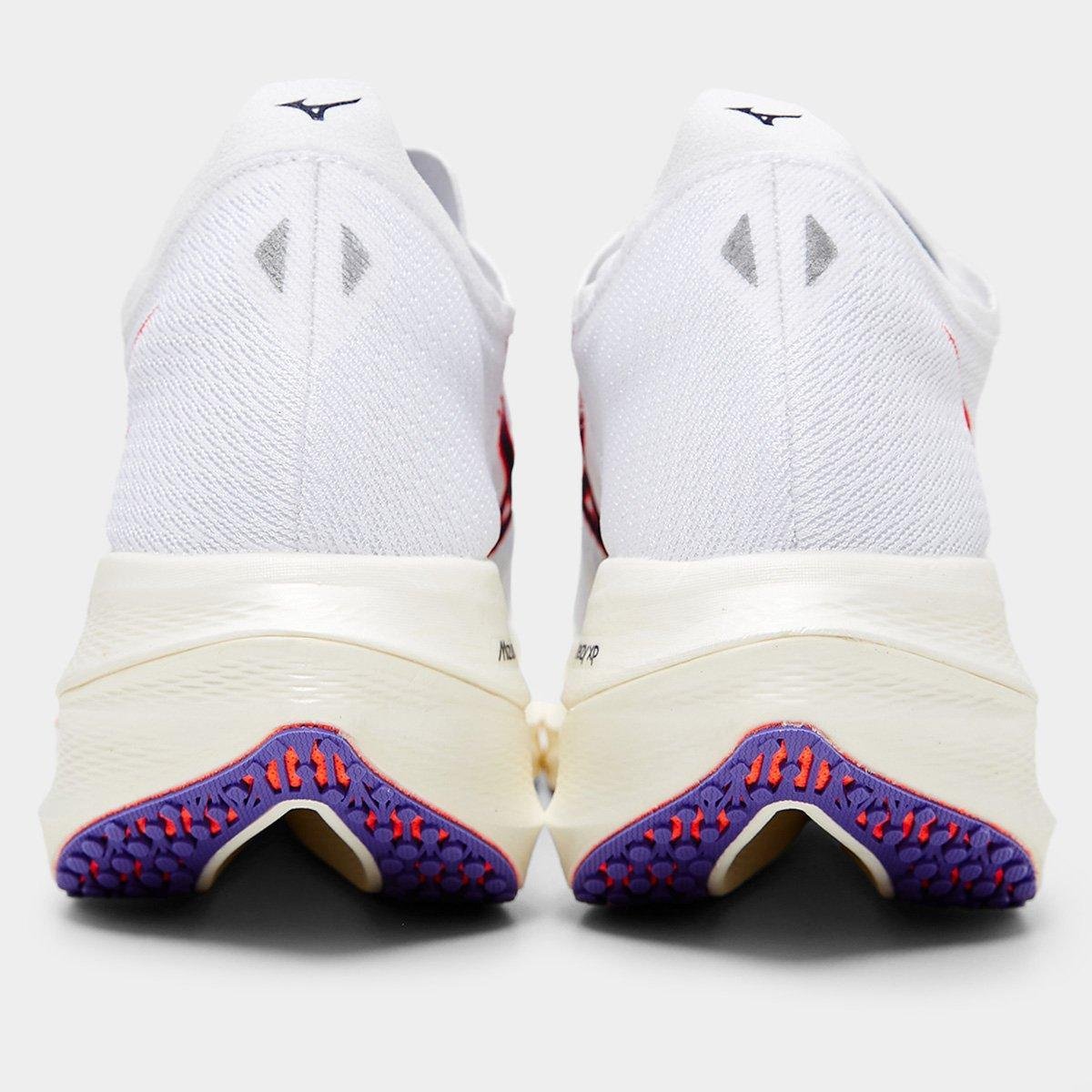 Miniatura Tênis Mizuno Rebellion Pro 3 Branco+Laranja - 38