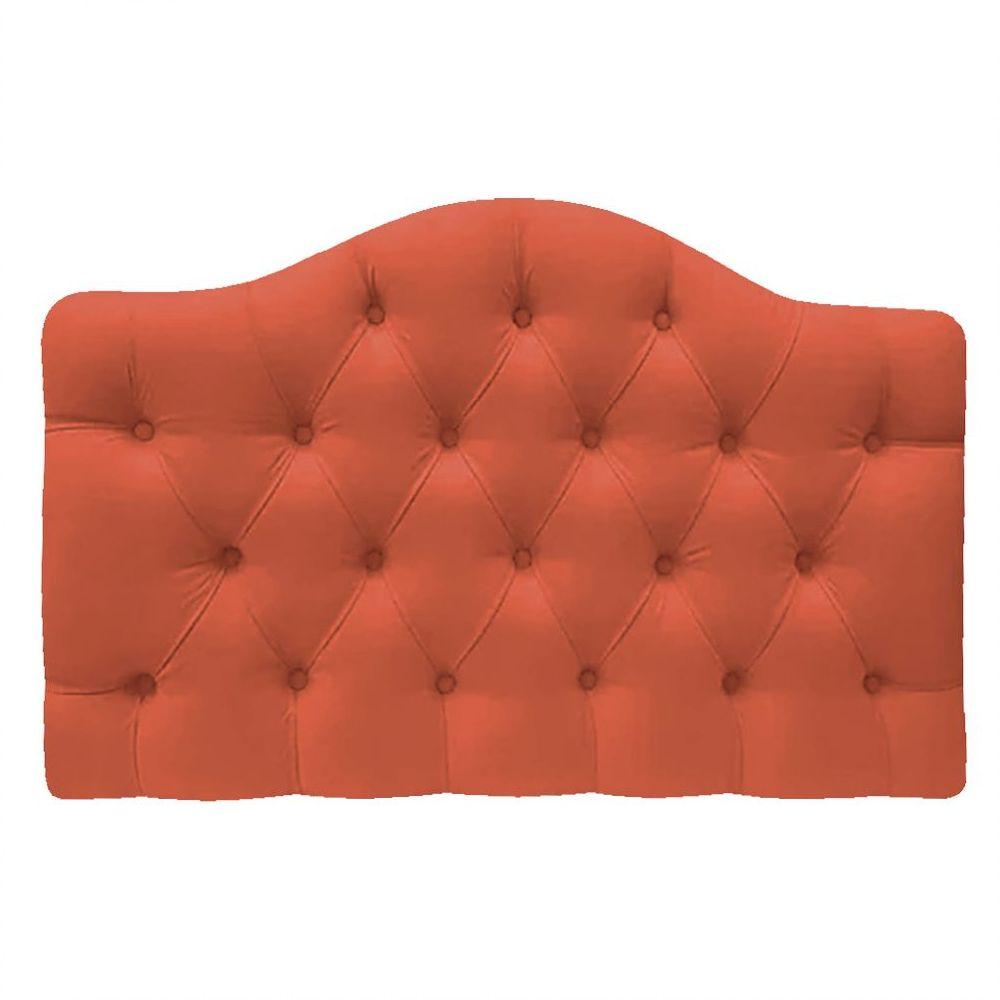 Miniatura Cabeceira Suspensa Imperatriz 140 Cm Casal Suede Terracota