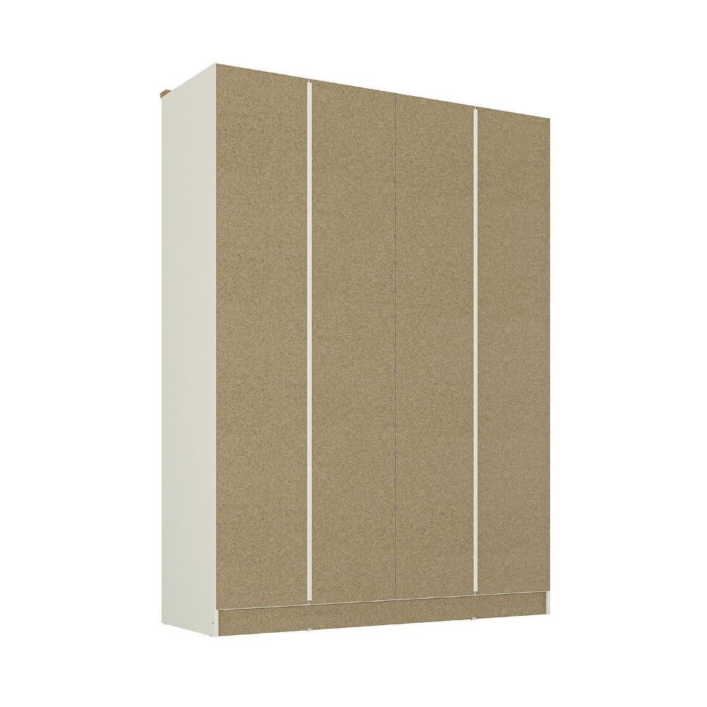 Guarda-roupa Solteiro 4 Portas 2 Gavetas Ananda Cabecasa Madeiramadeira OFFWHITE