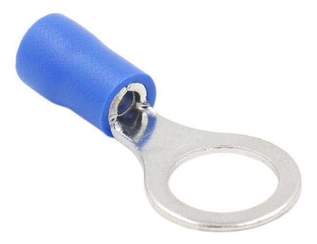 Miniatura Terminal Olhal Rv2-5 Azul Pré Isolado 1,5Mm - 2,5Mm 500Pçs