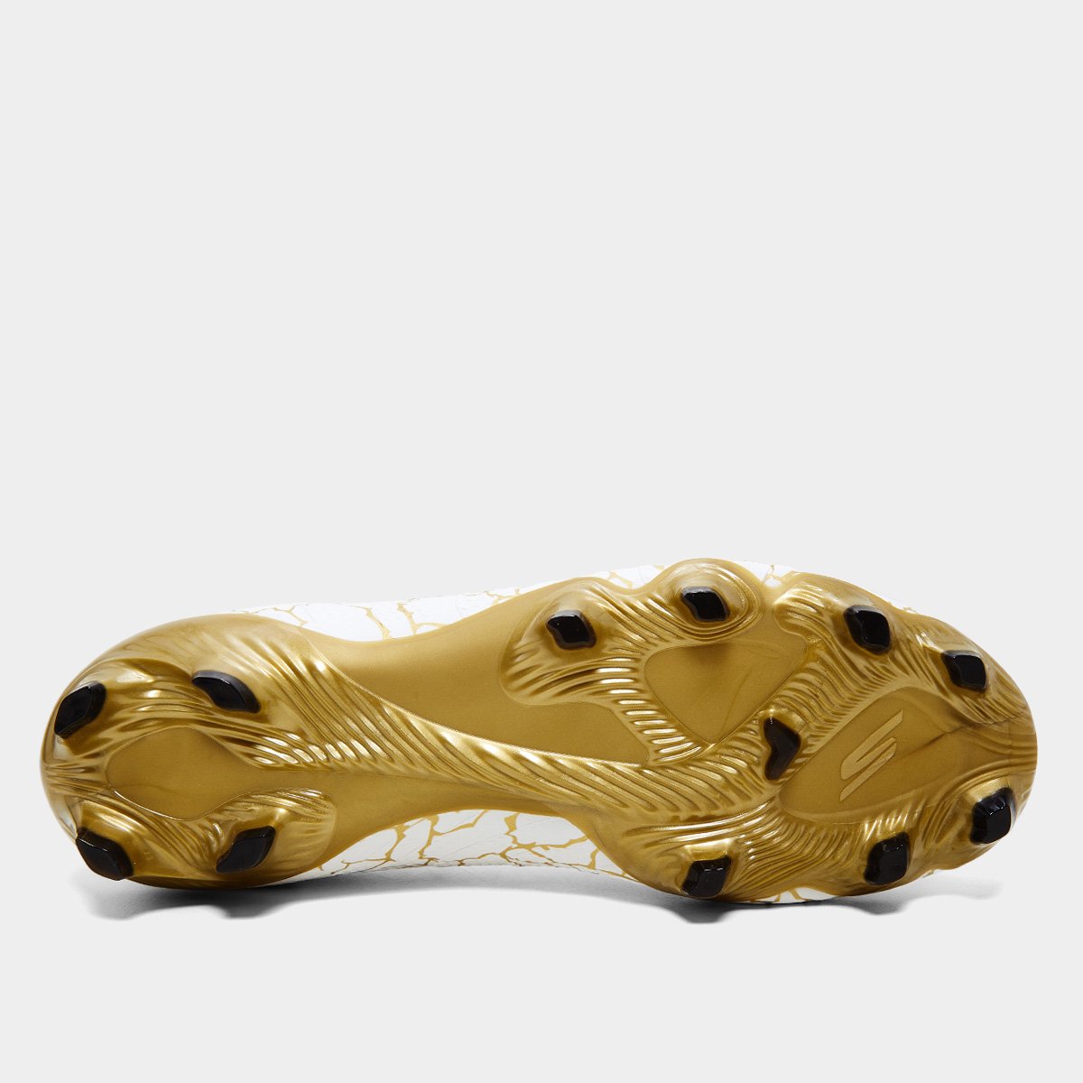 Miniatura Chuteira Campo Skechers SKX_01 Gold FG Masculina Branco+dourado - 38