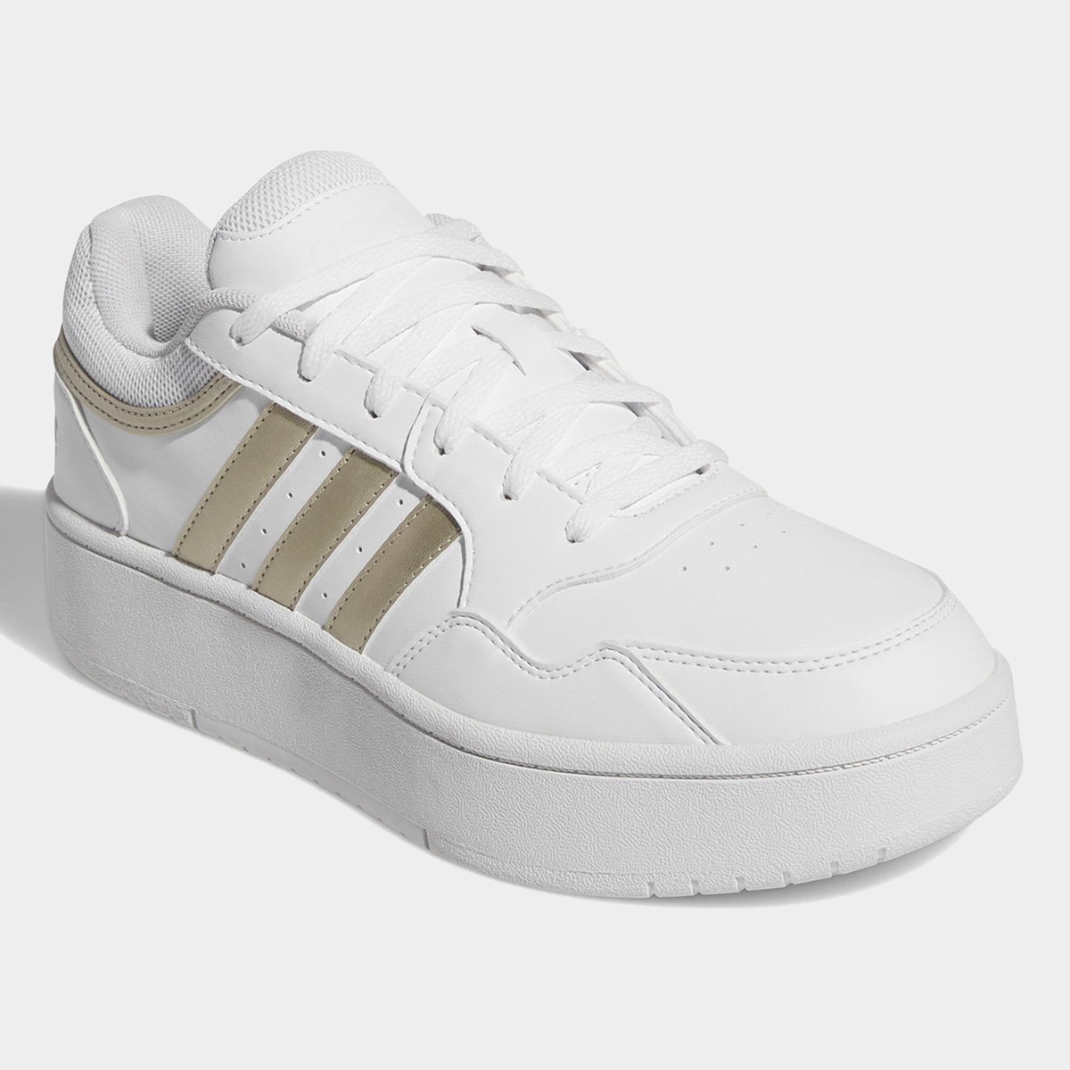 Miniatura Tênis Adidas Hoops 3.0 Bold W Feminino Branco+Cinza - 34